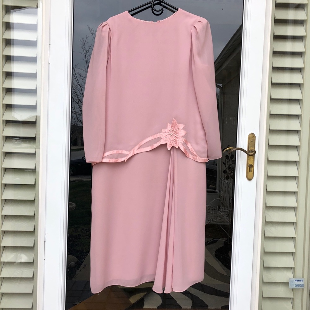 Vintage Ursula of Switzerland Pink Business Formal Dress